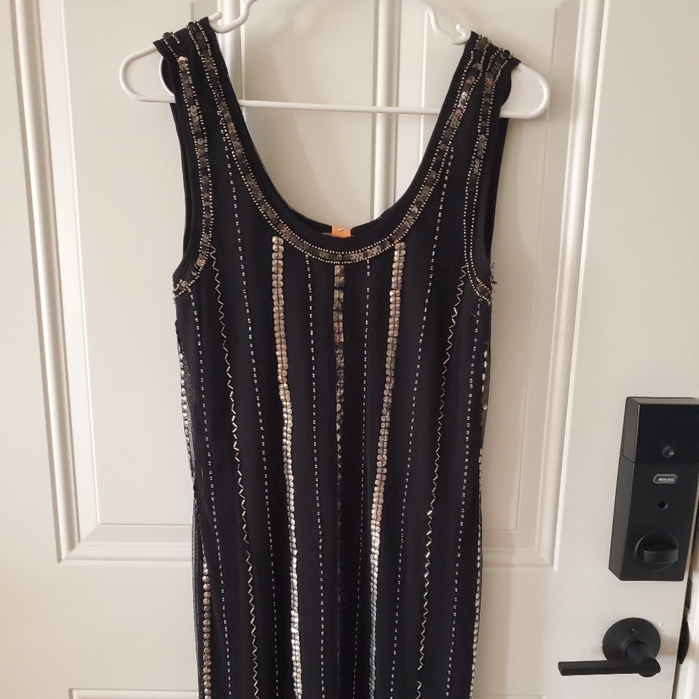 20's style sequin black mini dress
